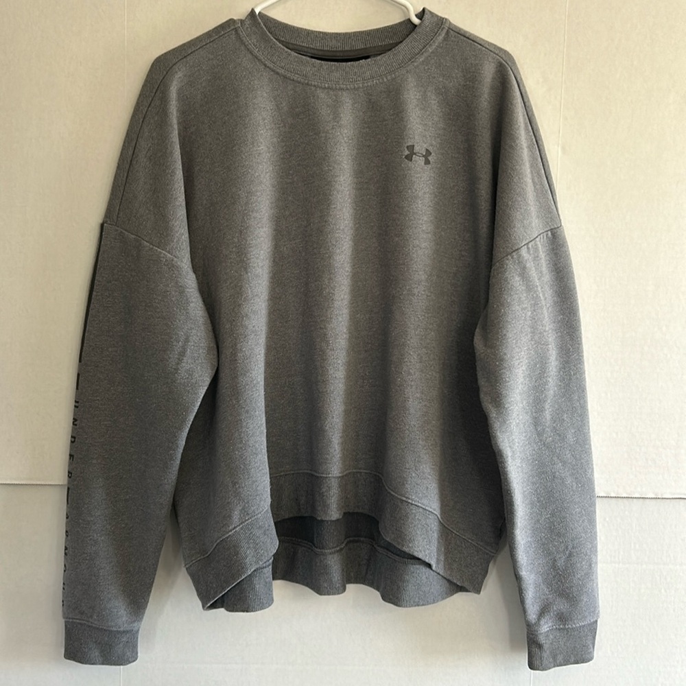 Under Armour fleece sweatshirt gray womens size XL